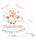12 Einladungskarten Kindergeburtstag Prinzessin