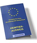 Blanko EU-Heimtierausweis Hülle transparent