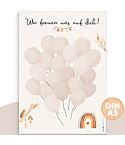 Gästebild Luftballons DIN A3