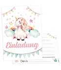 12 Einladungskarten Kindergeburtstag Prinzessin