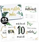 Baby Meilensteinkarten Tropical Green
