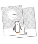 Hausaufgabenheft inkl. Hülle Black & White (Pinguin, ohne Personalisierung)