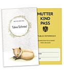 Mutter-Kind-Pass Hülle Fuchs (Fuchs schlafend, personalisiert)