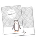 Hausaufgabenheft inkl. Hülle Black & White (Pinguin, ohne Personalisierung)
