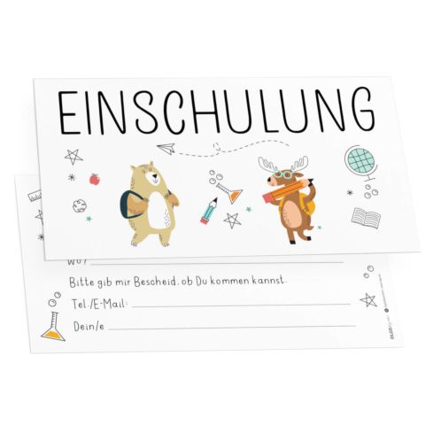 12 Einladungskarten Kindergeburtstag