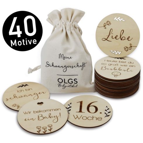 Holz Meilensteine Schwangerschaft