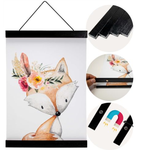 Holz Bilderrahmen (Schwarz, 21 cm)