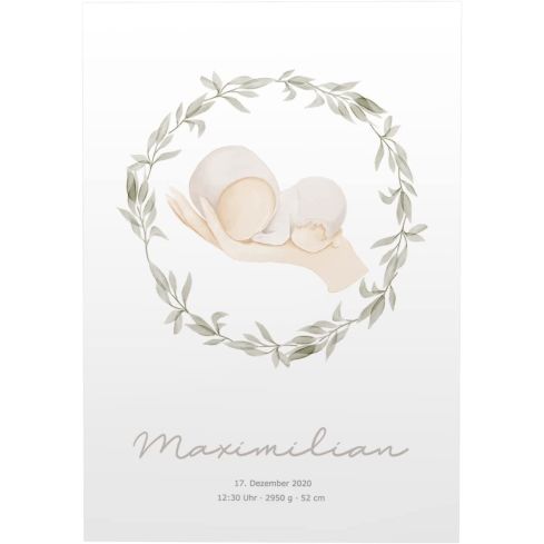Personalisiertes Poster Wandbild Baby - DIN A3