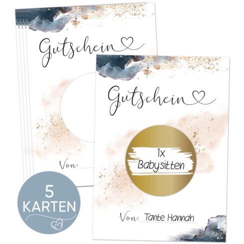 Rubbelkarten Set Splash 5 Stück