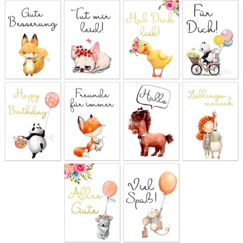 Postkarten-Set (01-Lovely Animals)