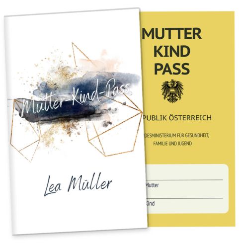 Mutter-Kind-Pass Hülle Golden Glamour Splash