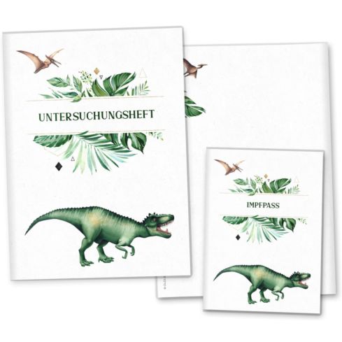 U-Heft- und Impfpasshülle Dinosaurier