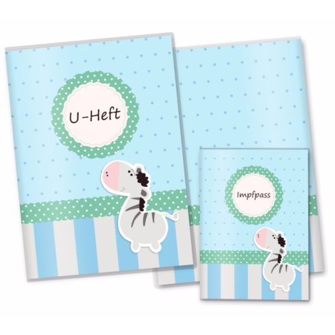 U-Heft Hülle SET Zebra Untersuchungsheft Hülle & Impfpasshülle