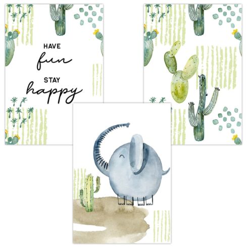 Babyzimmer Poster (Have Fun Stay Happy Elefant)