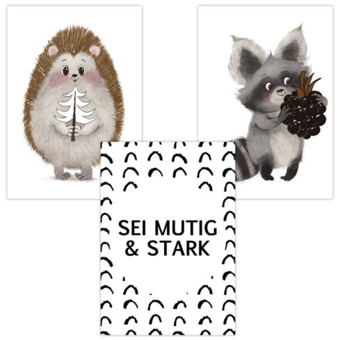 Babyzimmer Poster (Sei Mutig und Stark)