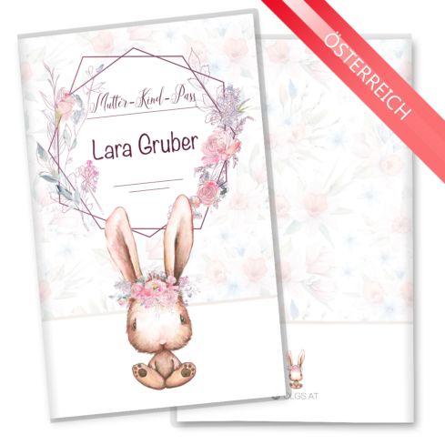 Mutter-Kind-Pass Hülle Cute Bunny
