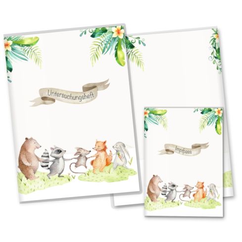 U-Heft- und Impfpasshülle Tierfreunde