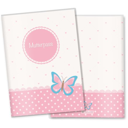 Mutterpasshülle 3-teilig rosa Herzchen