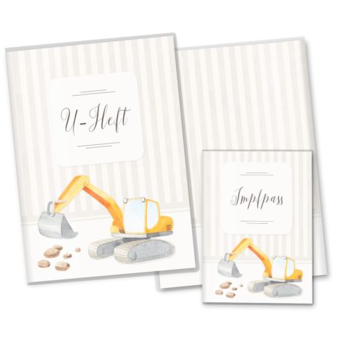 U-Heft- und Impfpasshülle Baustelle