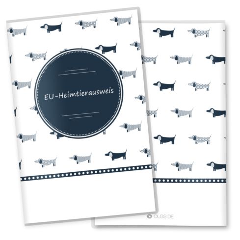 Heimtierausweis Hülle Tierpass für den Hund Taksa