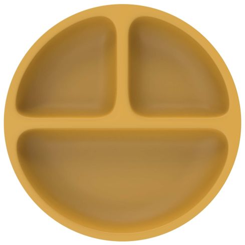Silikon Teller für Babys und Kinder (Mustard)