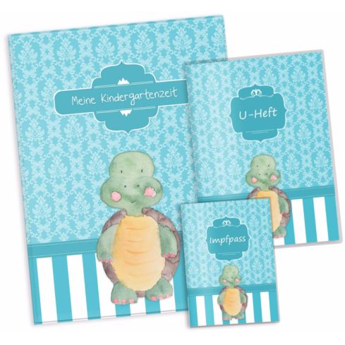 Geschenkset Blue Nature Schildkröte "Meine Kindergartenzeit" Geschenkidee zur Geburt