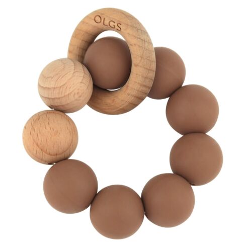 Beißring aus Silikon und Holz (Clay)