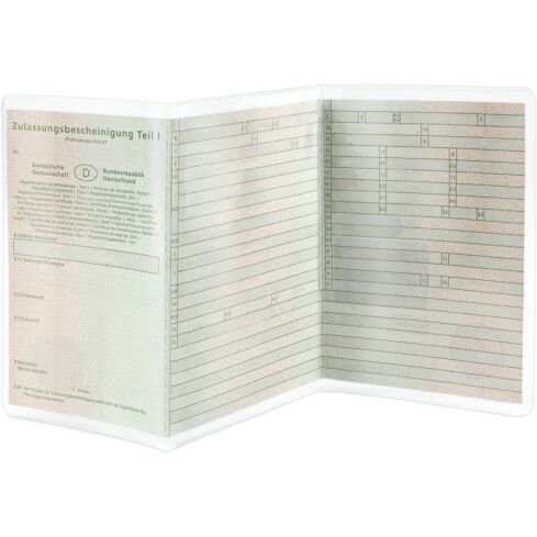 Blanko Fahrzeugscheinhülle transparent