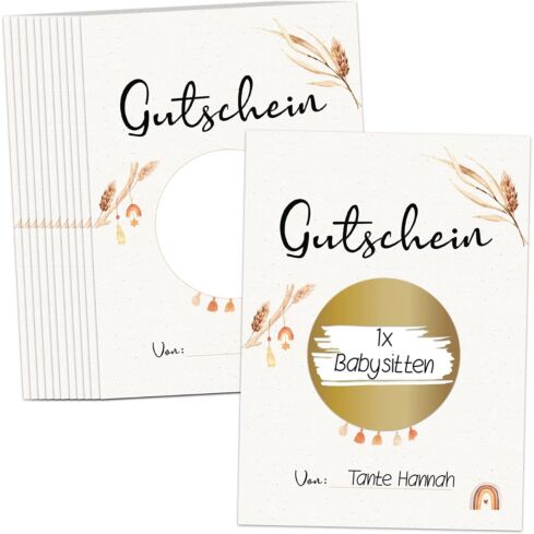 Rubbelkarten Set Boho 10 Stück