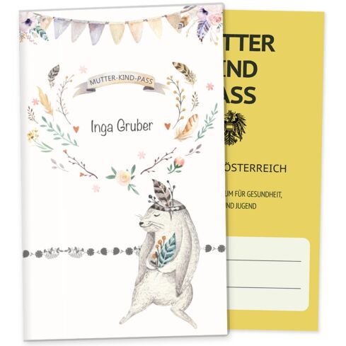 Mutter-Kind-Pass Hülle Boho Freunde