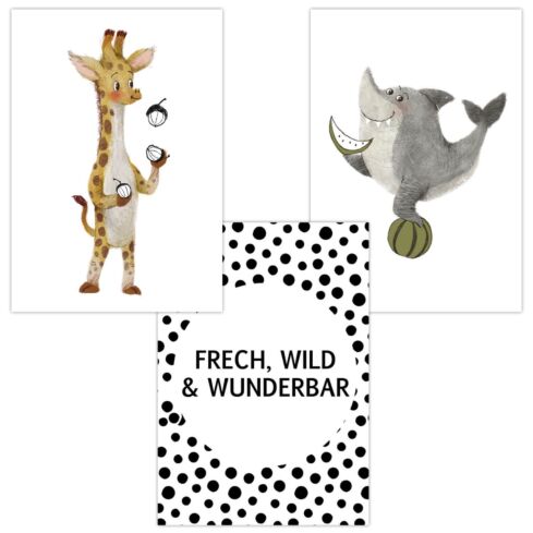 Babyzimmer Poster (Frech Wild Wunderbar)