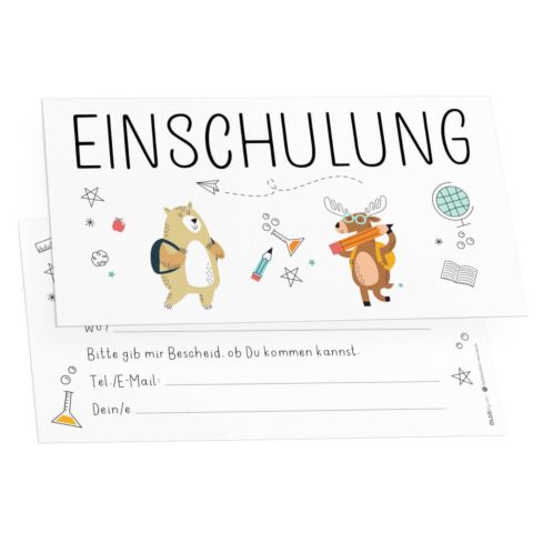 12 Einladungskarten Kindergeburtstag