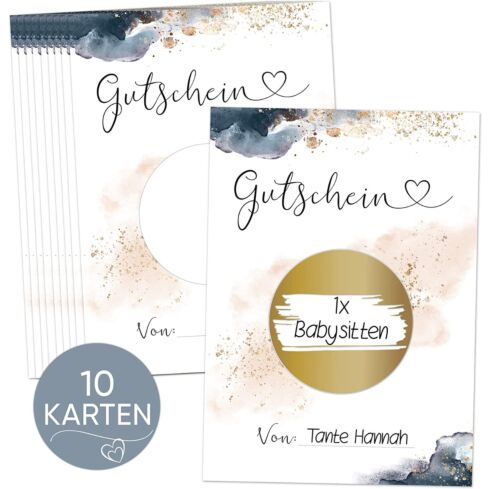 Rubbelkarten Set Splash 10 Stück