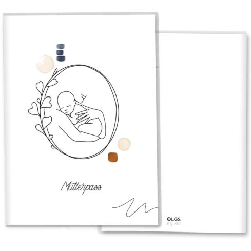 Mutterpasshülle Modern Lineart