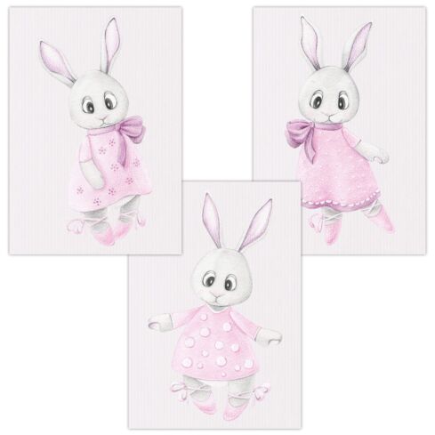 Kinderzimmer Bilder (Ballerina Hase)