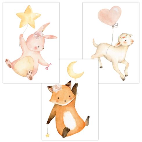 Babyzimmer Poster (Luftballons)