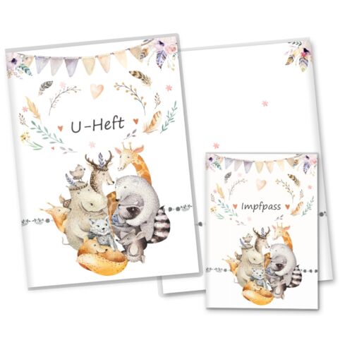 U-Heft- und Impfpasshülle Boho Freunde