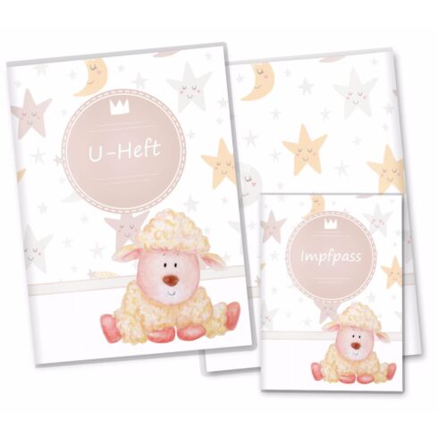 U-Heft- und Impfpasshülle Sleepy Mond & Sterne
